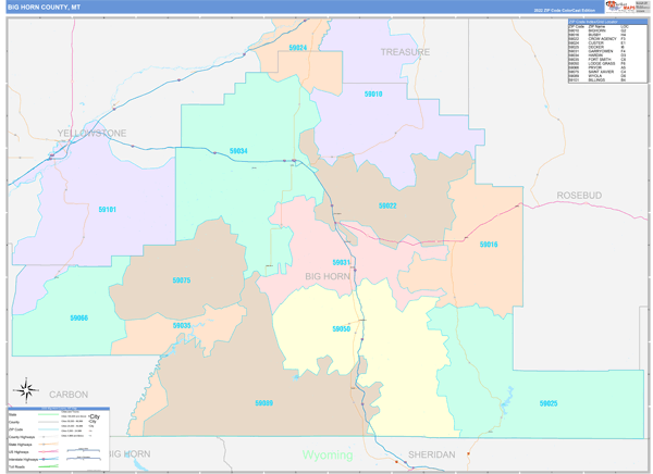 Maps of Big Horn County Montana - marketmaps.com