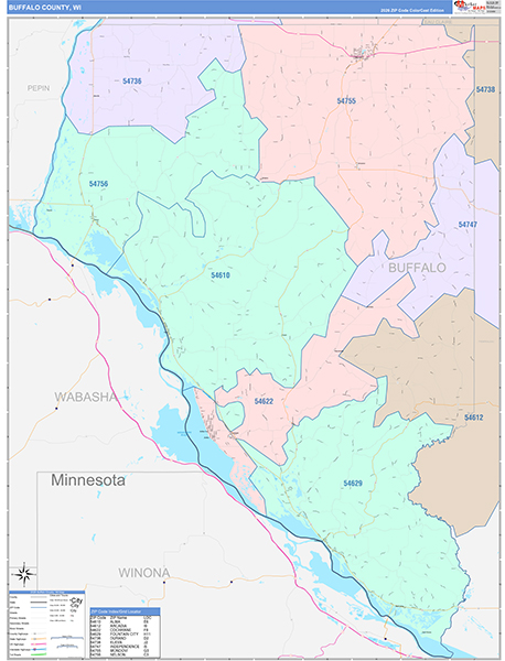 Buffalo County, WI Wall Map