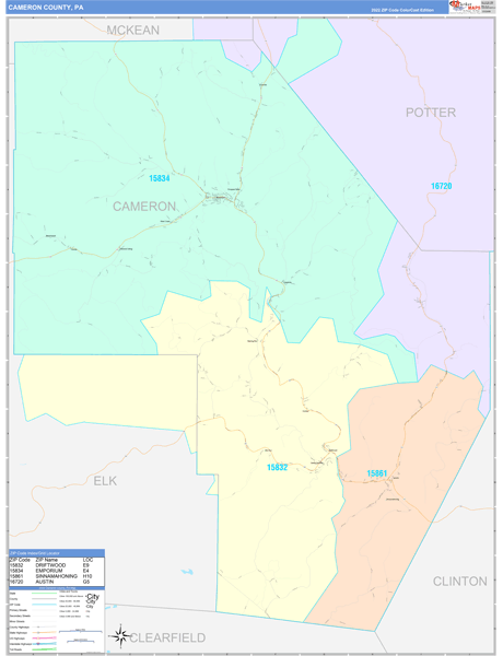 Cameron County Digital Map Color Cast Style