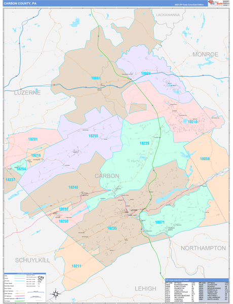 Map Of Carbon County Pa Maps Of Carbon County Pennsylvania - Marketmaps.com