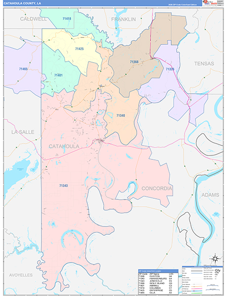 Catahoula Parish (County), LA Wall Map