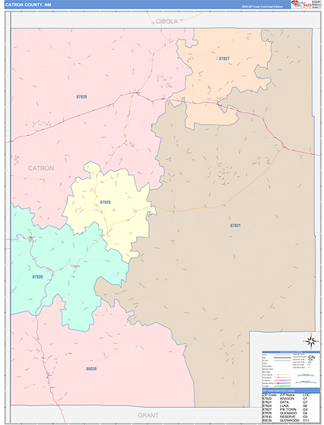 Catron County, NM Zip Code Map