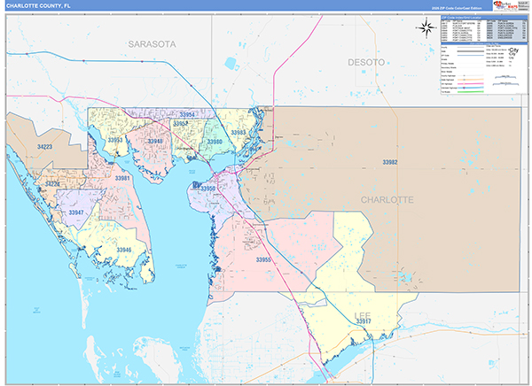 Charlotte County, FL Zip Code Map