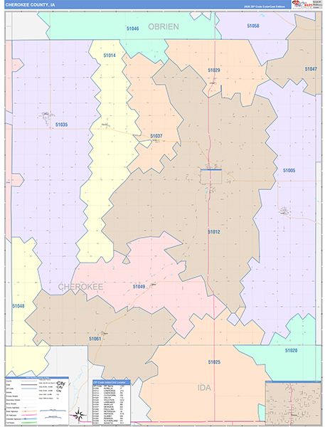 Cherokee County, IA Wall Map