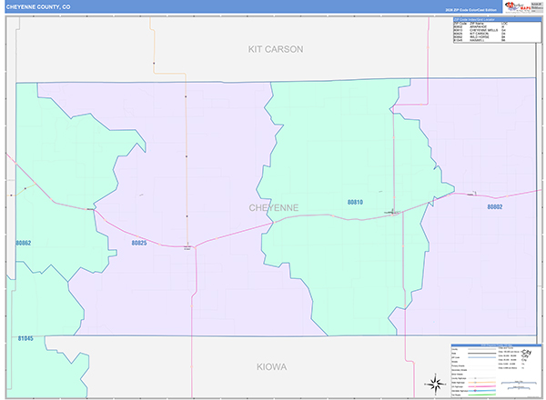 Cheyenne County, CO Zip Code Map