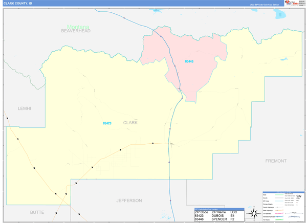Clark County Digital Map Color Cast Style