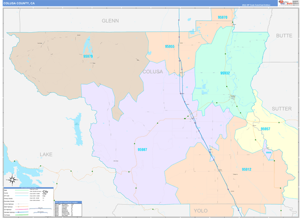 Colusa County Map Book Color Cast Style
