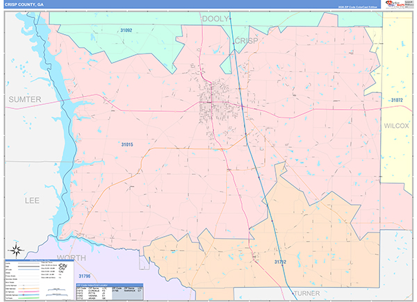 Crisp County, GA Zip Code Map