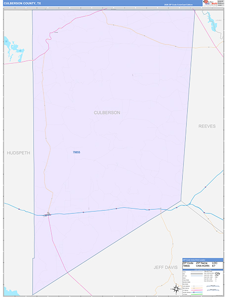 Culberson County, TX Zip Code Map