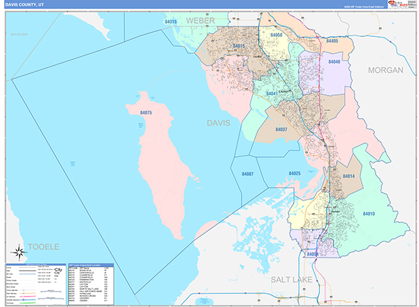 Davis County, UT Zip Code Map