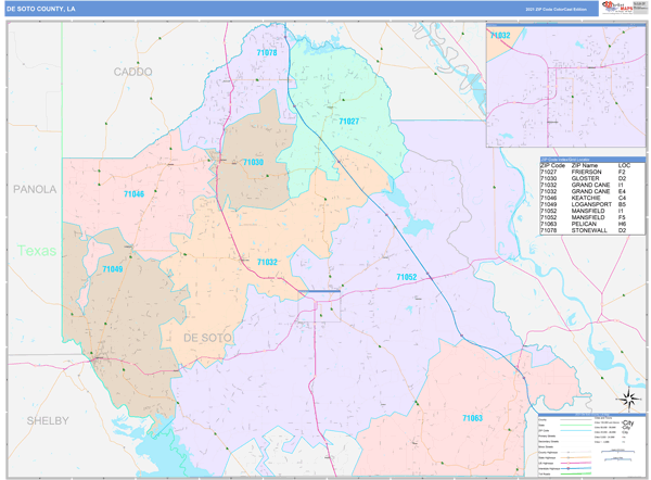 Desoto County Digital Map Color Cast Style