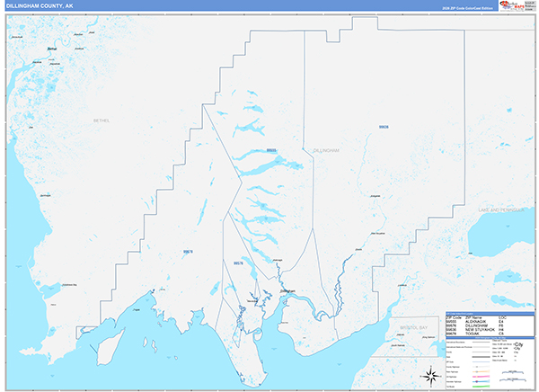 Dillingham Borough (County), AK Wall Map