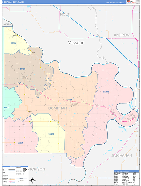 Doniphan County, KS Zip Code Map