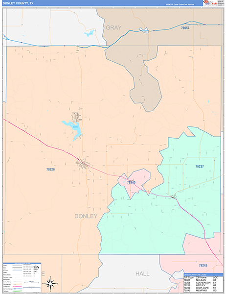 Donley County, TX Zip Code Map