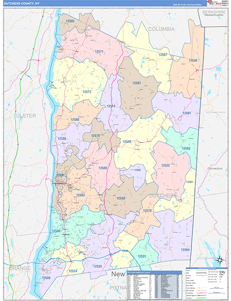 Dutchess County, NY Zip Code Map