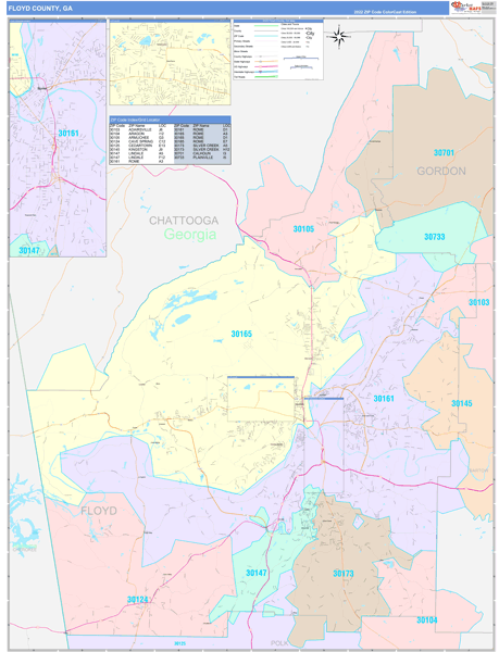 Floyd County Digital Map Color Cast Style