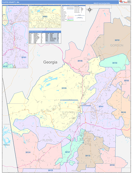 Floyd County, GA Zip Code Map