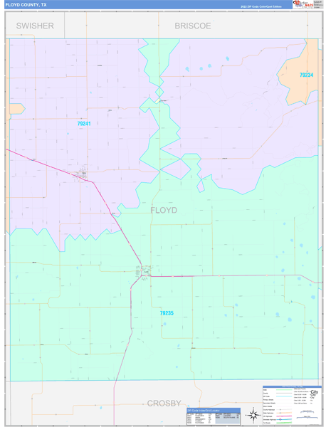 Floyd County, TX Wall Map