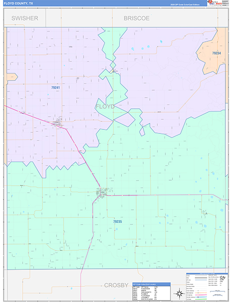 Floyd County, TX Zip Code Map