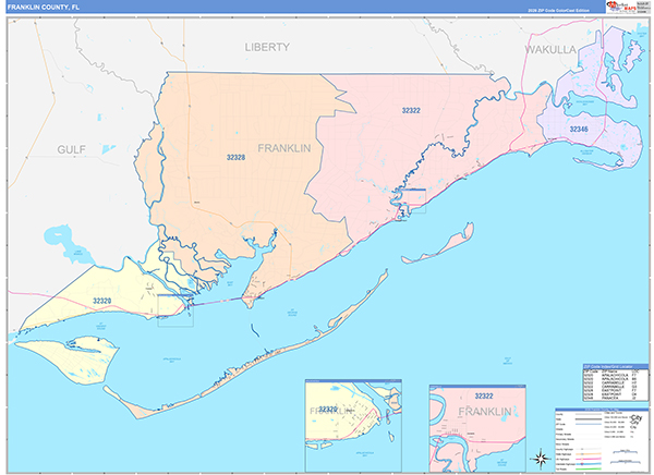 Franklin County, FL Zip Code Map