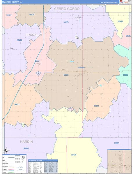 Franklin County, IA Zip Code Map