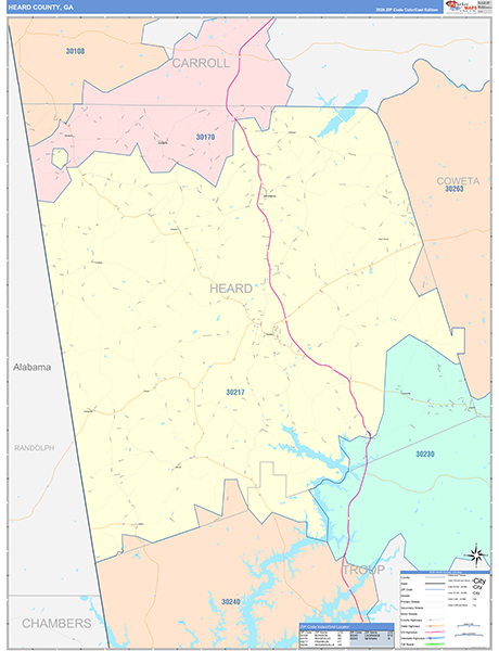 Heard County, GA Zip Code Map
