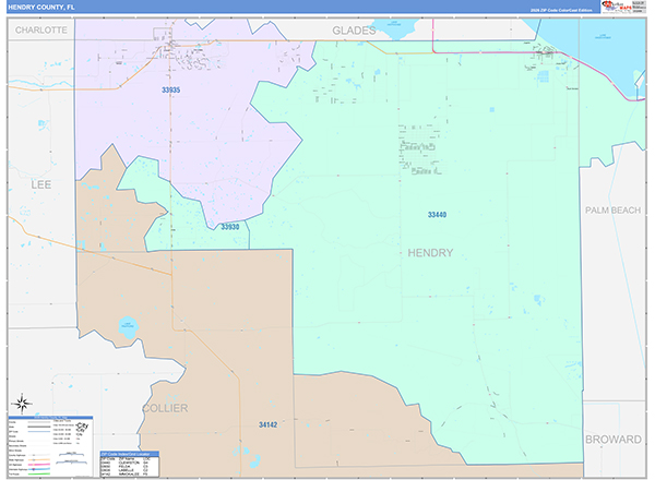 Hendry County, FL Zip Code Map