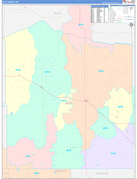 Holt County, NE Zip Code Map