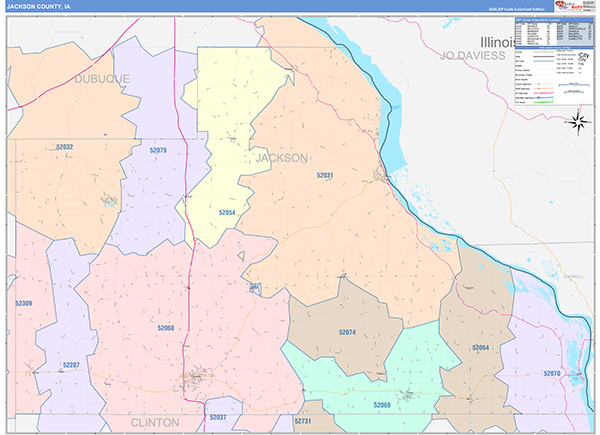 Jackson County, IA Wall Map