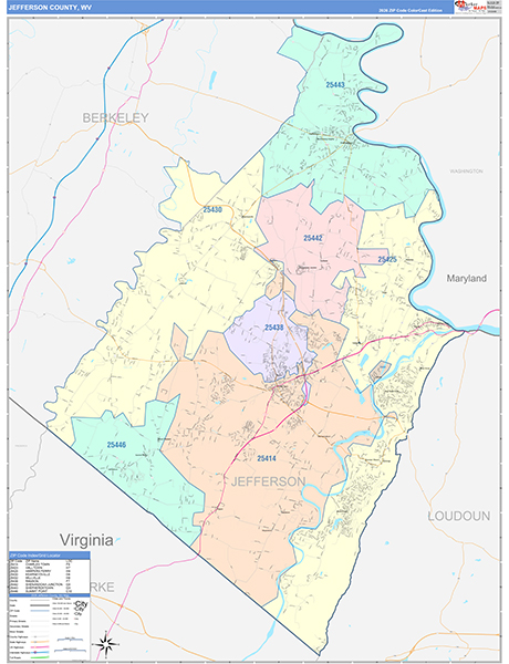 Jefferson County, WV Zip Code Map