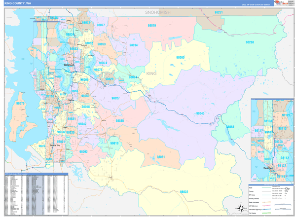 King County Map Book Color Cast Style