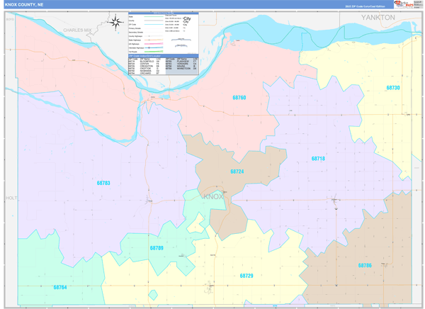 Knox County Digital Map Color Cast Style