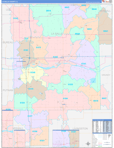 Wall Maps of La Salle County Illinois - marketmaps.com