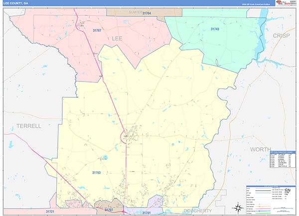 Lee County, GA Zip Code Map
