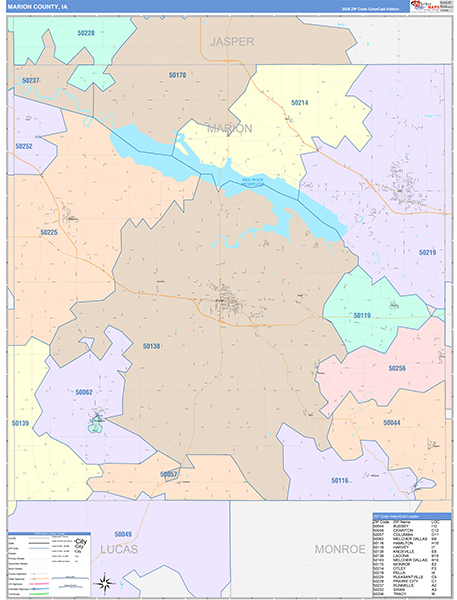 Marion County, IA Zip Code Map