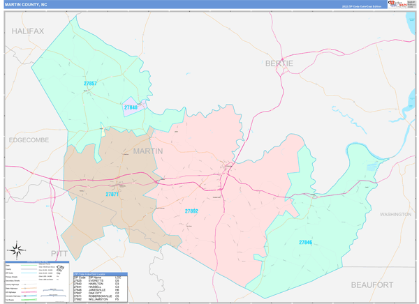 Martin County Digital Map Color Cast Style
