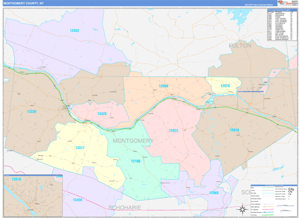 Montgomery County, NY Zip Code Map