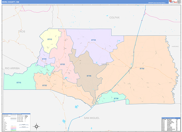 Mora County, NM Zip Code Map