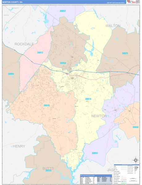 Newton County, GA Zip Code Map