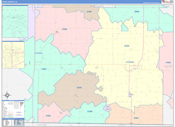 Page County, IA Wall Map