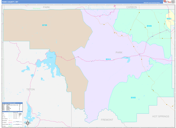 Park County, WY Zip Code Map