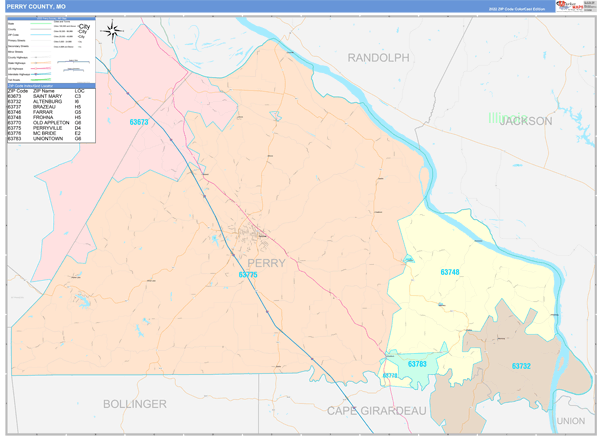 Perry County, MO Zip Code Map