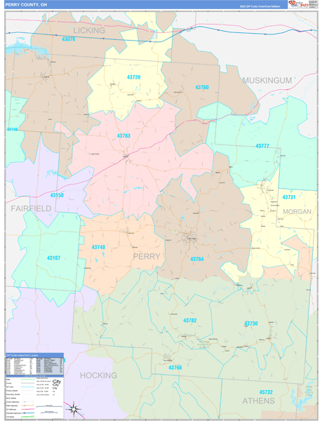 Perry County, OH Zip Code Map
