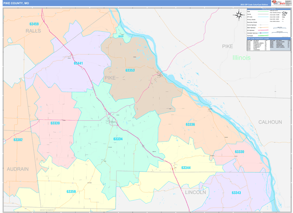 Pike County Digital Map Color Cast Style