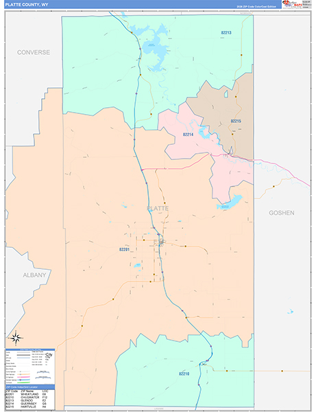 Platte County, WY Zip Code Map
