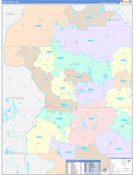 Polk County Digital Map Color Cast Style