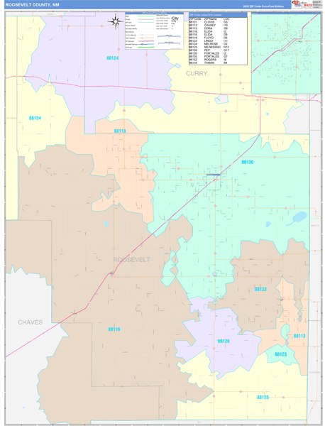 Roosevelt County, NM Zip Code Map