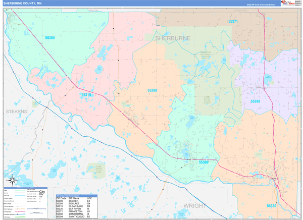 Sherburne County, MN Wall Map
