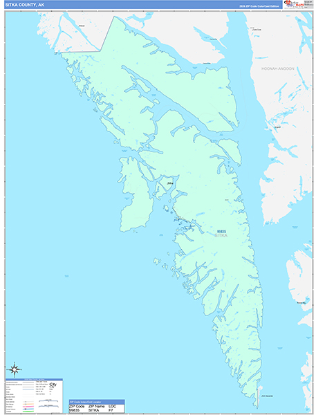 Sitka Borough (County), AK Wall Map