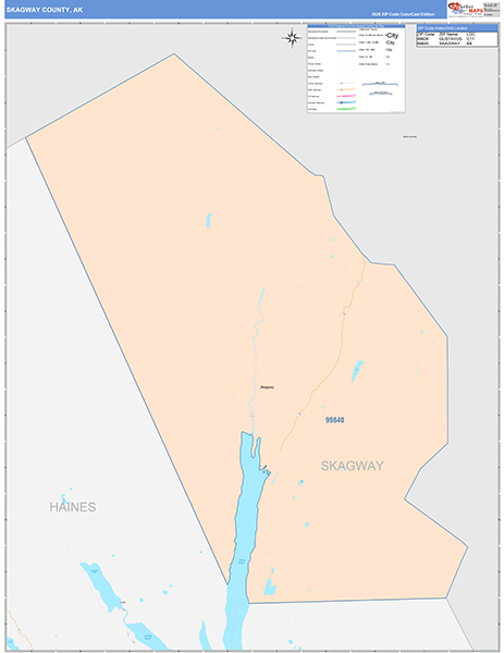 Skagway Borough (County), AK Wall Map